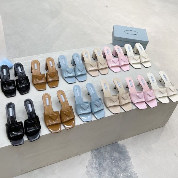 designers women slippers patent leather high heels sandal inverted triangle buckle mules block kitten heel flip flops slides stylist pumps b, Black
designers women slippers patent leather high heels sandal inverted triangle buckle mules block kitten heel flip flops slides stylist pumps b, Black