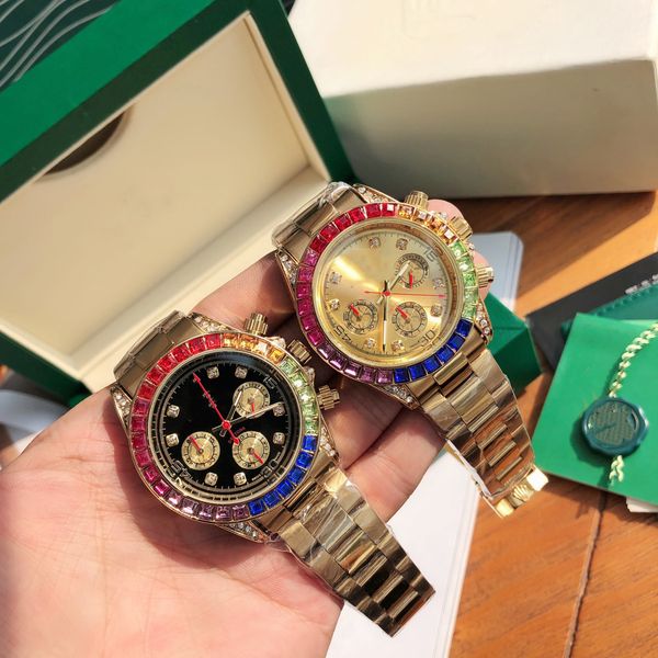 diamond watch high-quality luxury 3a men's rainbow di calendar successful men's business noble watch, Slivery;golden
diamond watch high-quality luxury 3a men's rainbow di calendar successful men's business noble watch, Slivery;golden
