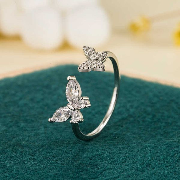 band rings 2023 new sparkling zircon butterfly rings for women opening romance sweet ring anniversary luxury jewelry anillos mujer z0509, Silver
band rings 2023 new sparkling zircon butterfly rings for women opening romance sweet ring anniversary luxury jewelry anillos mujer z0509, Silver