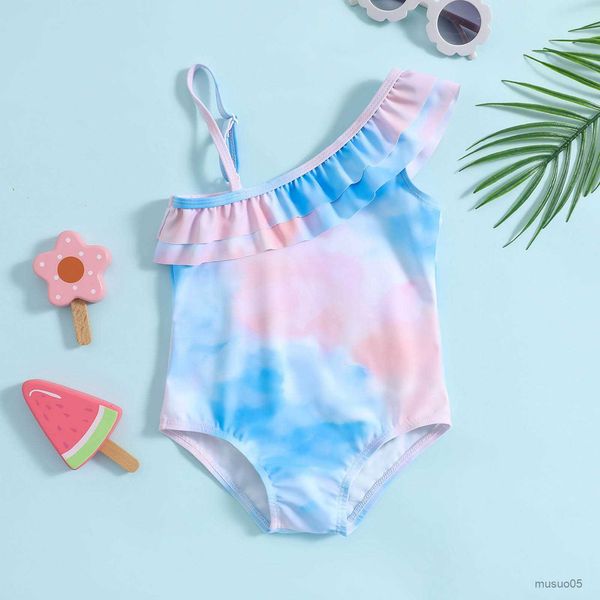 two-pieces toddler baby girls cute gradient print swimsuit kids sleeveless one shoulder backless romper swimwear bathing suit, Blue
two-pieces toddler baby girls cute gradient print swimsuit kids sleeveless one shoulder backless romper swimwear bathing suit, Blue
