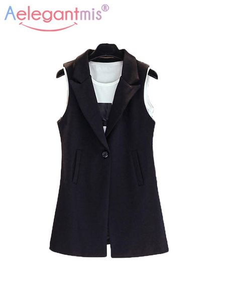 vests aelegantmis classic long vest women elegant suit vest spring autumn sleeveless jackets outerwear office lady slim waistcoat, Black;white
vests aelegantmis classic long vest women elegant suit vest spring autumn sleeveless jackets outerwear office lady slim waistcoat, Black;white