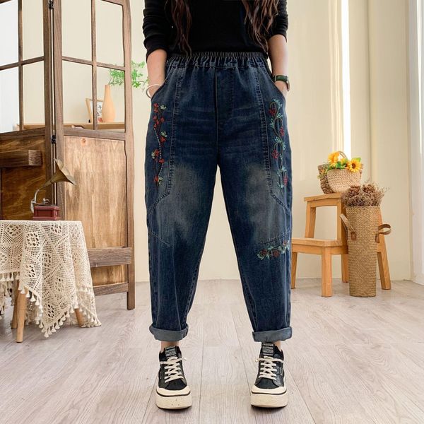 jeans 2023spring jeans women retro embroidery washed bleached loose female tide high waist denim harem pants wild, Blue
jeans 2023spring jeans women retro embroidery washed bleached loose female tide high waist denim harem pants wild, Blue