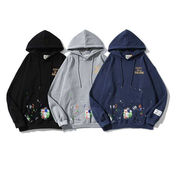 autumn and winter new speckle graffiti print terry hoodie for men and women, Black;white
autumn and winter new speckle graffiti print terry hoodie for men and women, Black;white