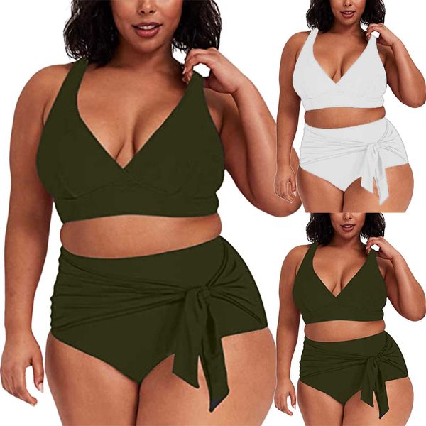 women's plus size swimwear 2023 womens swimwear high waist bikini solid color plus size big breast swimsuit strappy bather swimming wea, Black
women's plus size swimwear 2023 womens swimwear high waist bikini solid color plus size big breast swimsuit strappy bather swimming wea, Black
