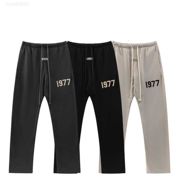 ess pant mens designer fears god fog season 8 flocking 1977 womens casual straight leg sports pants, Black
ess pant mens designer fears god fog season 8 flocking 1977 womens casual straight leg sports pants, Black