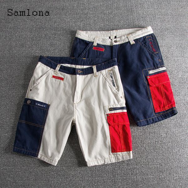 men's shorts samlona plus size men fashion leisure shorts summer zipper pocket shorts male patchwork short pants homme streetwear 23050, White;black
men's shorts samlona plus size men fashion leisure shorts summer zipper pocket shorts male patchwork short pants homme streetwear 23050, White;black