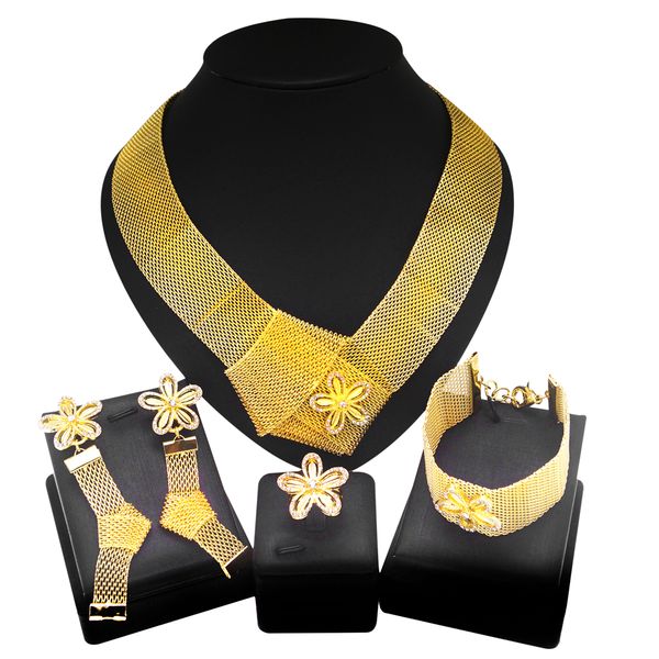 yulaili exquisite brazilian gold jewelry set unique women latest design necklace 4 pieces nigerian wedding jewellery sets, Black
yulaili exquisite brazilian gold jewelry set unique women latest design necklace 4 pieces nigerian wedding jewellery sets, Black