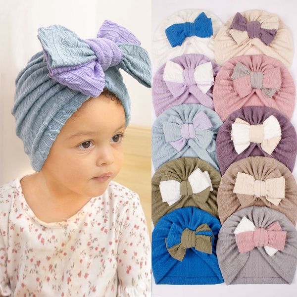 m587 spring autumn europe infant baby girls double color bow beanies kids bowknot hat cap children turban hats 10 colors, Yellow
m587 spring autumn europe infant baby girls double color bow beanies kids bowknot hat cap children turban hats 10 colors, Yellow