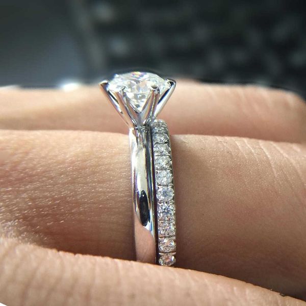 band rings classic matching wedding rings set for women female women's engagement rings with zircon crystal stone accessories jewelry s, Silver
band rings classic matching wedding rings set for women female women's engagement rings with zircon crystal stone accessories jewelry s, Silver
