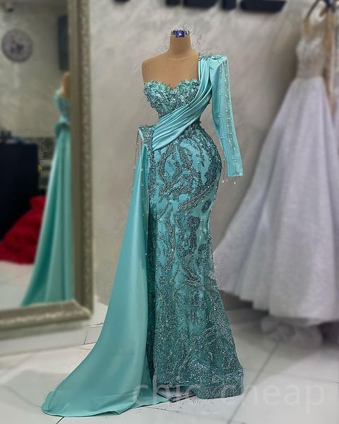 

Aso Ebi 2023 Arabic Crystals Pearls Prom Dress Sequined Lace Mermaid Evening Formal Party Second Reception Birthday Engagement Gowns Dresses Robe de Soiree SH028, Fuchsia