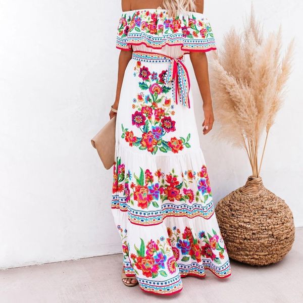 casual dresses summer print vintage long for women offshoulder ruffle fashion boho party maxi ladies beach sundress 230509, Black;gray
casual dresses summer print vintage long for women offshoulder ruffle fashion boho party maxi ladies beach sundress 230509, Black;gray