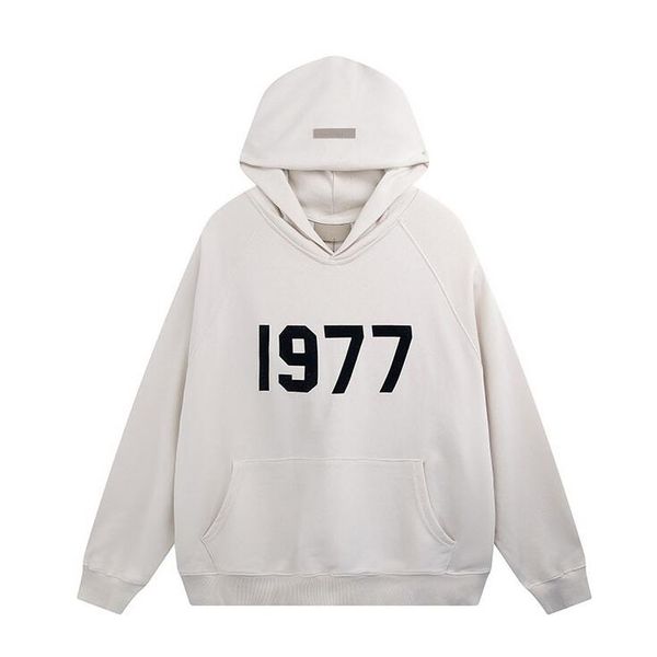 

men's hoodies ess 1977 designer esen hoody men esenta pullover oversized clothing quality mens womens hooded jumper refflective letter, Black