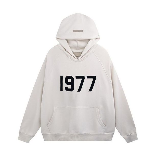 

men's hoodies ess 1977 designer esen hoody men esenta pullover oversized clothing quality mens womens hooded jumper refflective letter, Black