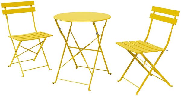 sr steel patio bistro set, folding outdoor patio furniture sets, 3 piece patio set of foldable patio table and chairs,mango yellow
sr steel patio bistro set, folding outdoor patio furniture sets, 3 piece patio set of foldable patio table and chairs,mango yellow