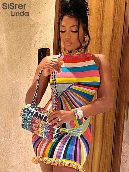 party dresses sisterlinda colorful print bodycon mini women sleeveless turtleneck unique ruched trend chic birthday hip skirks 230508, White;black
party dresses sisterlinda colorful print bodycon mini women sleeveless turtleneck unique ruched trend chic birthday hip skirks 230508, White;black