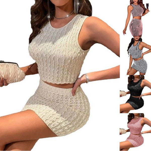 two piece dress summer european and american round neck slim fit small tank high waist wrap hip skirt set 230508, White
two piece dress summer european and american round neck slim fit small tank high waist wrap hip skirt set 230508, White