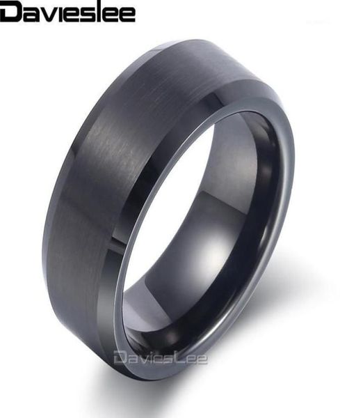 band rings davieslee mens engagement matte finish tungsten carbide black wedding ring for men jewelry fashion gift 8mm ltr047680366, Silver
band rings davieslee mens engagement matte finish tungsten carbide black wedding ring for men jewelry fashion gift 8mm ltr047680366, Silver