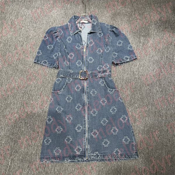summer denim dress for women designer letter print short sleeve skirts fashion slim a line dresses, Black;gray
summer denim dress for women designer letter print short sleeve skirts fashion slim a line dresses, Black;gray