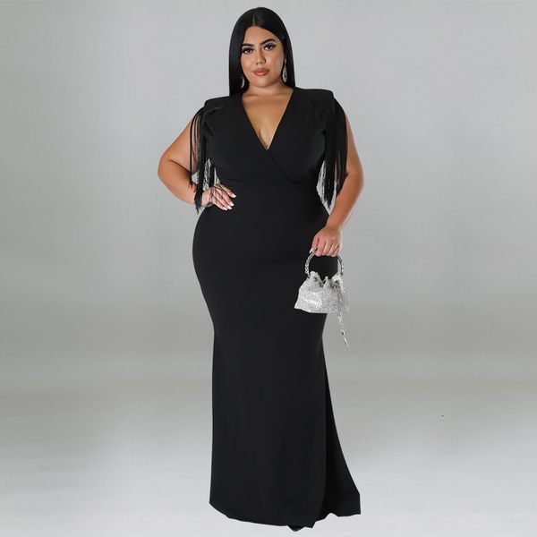 plus size dresses plus size elegant women dresses solid curve fringed dress summer evening tassel gown fashion prom outfit wholesale clothes, Black
plus size dresses plus size elegant women dresses solid curve fringed dress summer evening tassel gown fashion prom outfit wholesale clothes, Black