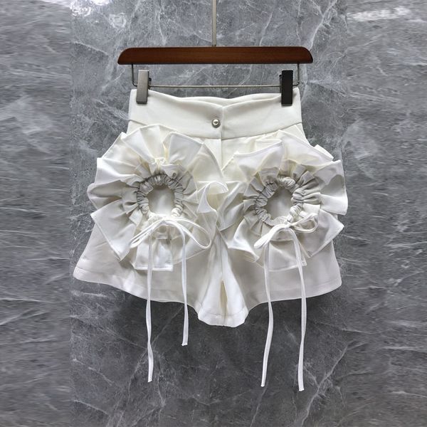 womens shorts chic 3d floral ruffles patchwork design women summer high waist wide leg pants fashion solid a line short femme 230508, White;black
womens shorts chic 3d floral ruffles patchwork design women summer high waist wide leg pants fashion solid a line short femme 230508, White;black