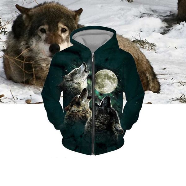 autumn and winter new 3d printed wolf letter men's zip hoodie casual men's hoodie, Black;white
autumn and winter new 3d printed wolf letter men's zip hoodie casual men's hoodie, Black;white