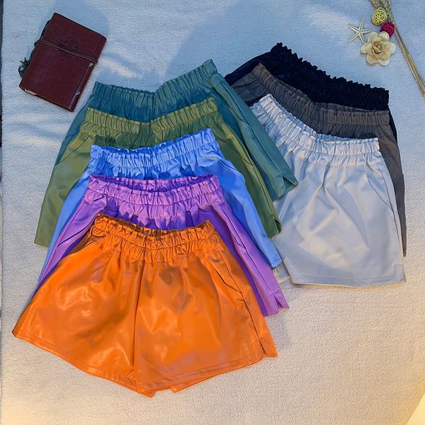 women's shorts ljsxls elastic high waist wide leg pockets shorts women autumn winter korean pu leather casual shorts femme 230509, White;black
women's shorts ljsxls elastic high waist wide leg pockets shorts women autumn winter korean pu leather casual shorts femme 230509, White;black