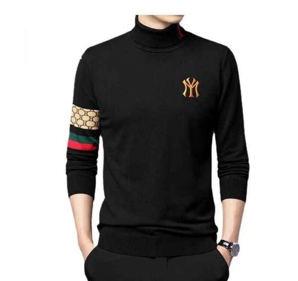 grade new autum winter designer fashion brand luxury knit half turtleneck men warm woolen sweater casual mens embroidery pullover clothing, White;black
grade new autum winter designer fashion brand luxury knit half turtleneck men warm woolen sweater casual mens embroidery pullover clothing, White;black