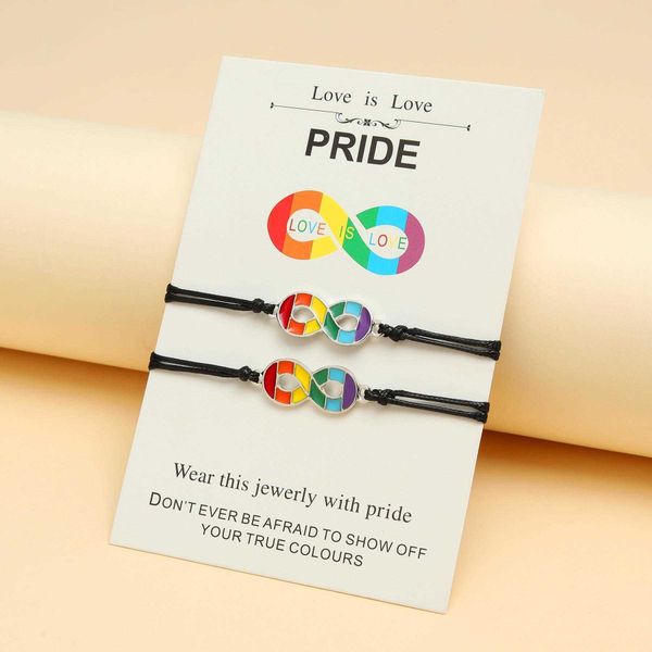 selling card bracelet personality eight character alloy colorful dripping oil hand woven rope, Golden;silver
selling card bracelet personality eight character alloy colorful dripping oil hand woven rope, Golden;silver