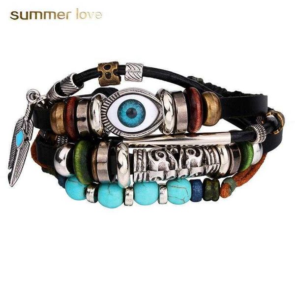 personalized retro turquoise sunflower bracelet multi layer punk handmade leather woven wholesale, Golden;silver
personalized retro turquoise sunflower bracelet multi layer punk handmade leather woven wholesale, Golden;silver