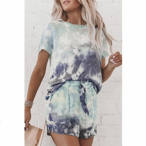 pants women's 2 piece short set short sleeve tshirt tie dye printed tshirts + short pants loungewear casual loose set femme, White
pants women's 2 piece short set short sleeve tshirt tie dye printed tshirts + short pants loungewear casual loose set femme, White