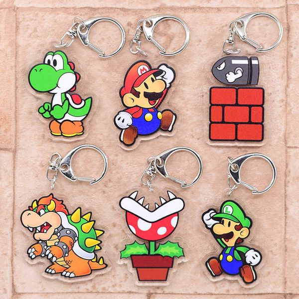 keychains classic game keychain double sided acrylic cartoon key chain yoshi pendant anime accessories keyring j230426, Silver
keychains classic game keychain double sided acrylic cartoon key chain yoshi pendant anime accessories keyring j230426, Silver