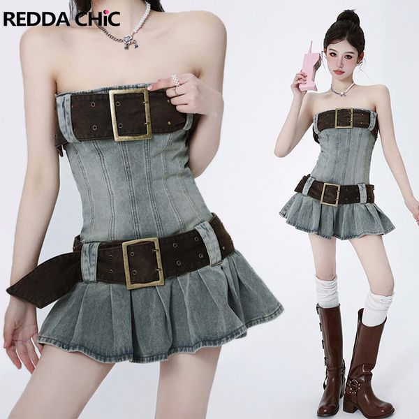 party dresses reddachic vintage y2k 2000s onepiece corset dress with belt removable mini short jean denim pleated tie summer women bodycon 2, White;black
party dresses reddachic vintage y2k 2000s onepiece corset dress with belt removable mini short jean denim pleated tie summer women bodycon 2, White;black