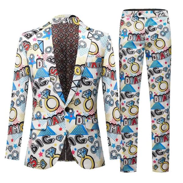 men's tracksuits men's fashion suit party coat casual slim fit blazer buttons 3d floral print painting blazers jacket men blue 2pc, Gray
men's tracksuits men's fashion suit party coat casual slim fit blazer buttons 3d floral print painting blazers jacket men blue 2pc, Gray