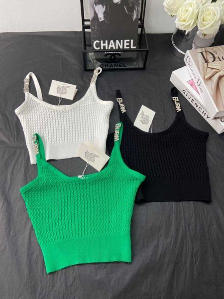 designer haute coutureaw23ss spring and summer new knitting fashion slim strap tank shoulder strap wang letter delicate decoration, White
designer haute coutureaw23ss spring and summer new knitting fashion slim strap tank shoulder strap wang letter delicate decoration, White