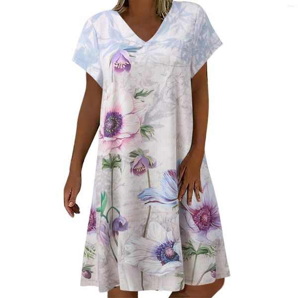 casual dresses women summer printed v neck ladies dress beach short sleeve fit an flare shirt with pockets, Black;gray
casual dresses women summer printed v neck ladies dress beach short sleeve fit an flare shirt with pockets, Black;gray