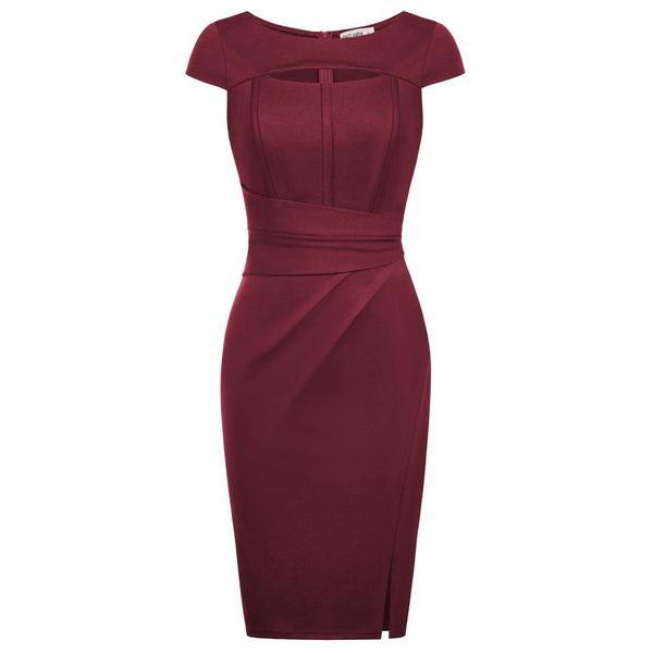dresses gk women hollowedout dress ol ladies crew neck front slit bodycon dress cap sleeve hipswrapped dress elegant party dress, Black;gray
dresses gk women hollowedout dress ol ladies crew neck front slit bodycon dress cap sleeve hipswrapped dress elegant party dress, Black;gray