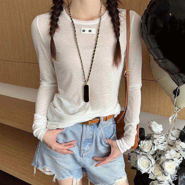 

Women knits tees Spring Summer Fashion Female Vintage Long Sleeve shirt Loose Tops Women Casual tops Sun Protection clothing, White