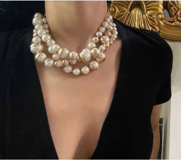 pendant necklaces vintage elegant glass pearl multilayer short necklace for women chokers collares colares collier femme 230509, Silver
pendant necklaces vintage elegant glass pearl multilayer short necklace for women chokers collares colares collier femme 230509, Silver