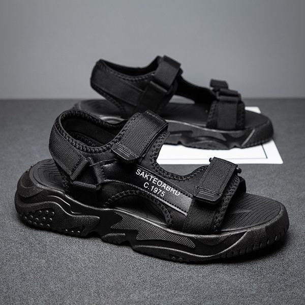 sandals summer men's thick bottomed open toe hollow ribbon one line casual comfortable anti slip beach shoes 230508, Black
sandals summer men's thick bottomed open toe hollow ribbon one line casual comfortable anti slip beach shoes 230508, Black