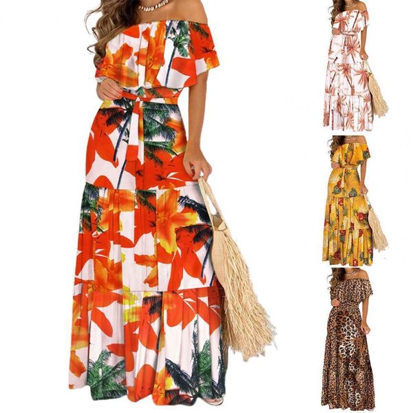 casual dresses fashion leopard robe print long dress ruffle maxi sundress bohemian women summer elegant strapless vestidos 230509, Black;gray
casual dresses fashion leopard robe print long dress ruffle maxi sundress bohemian women summer elegant strapless vestidos 230509, Black;gray