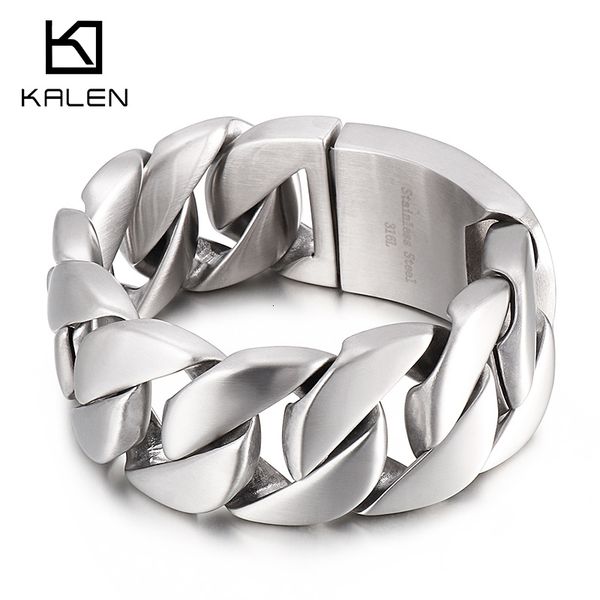 chain 31mm width classic big heavy chunky bracelet stainless steel 316l goldsilver color 230508, Black
chain 31mm width classic big heavy chunky bracelet stainless steel 316l goldsilver color 230508, Black