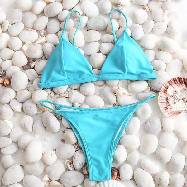star the same fashion swimsuit solid color bikini beach vacation swimming, White;black
star the same fashion swimsuit solid color bikini beach vacation swimming, White;black