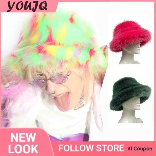 wide brim hats bucket hats y2k millennium gothic girl autumn winter women rainbow faux fur cap female casual party music festival thickened, Blue;gray
wide brim hats bucket hats y2k millennium gothic girl autumn winter women rainbow faux fur cap female casual party music festival thickened, Blue;gray