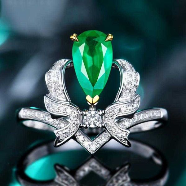 band rings hoyon original 18k gold color ring 2023 trend new waterdrop pear crown ring imitation emerald color treasure two tone ring z0509, Silver
band rings hoyon original 18k gold color ring 2023 trend new waterdrop pear crown ring imitation emerald color treasure two tone ring z0509, Silver