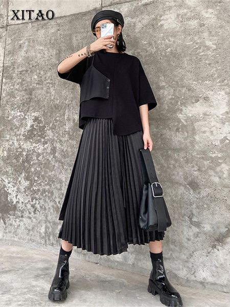 two piece dress xitao black set women hlaf sleeve pullovet elastic wasit pleated mid calf skirt 2023 irregular style wld9510 230508, White
two piece dress xitao black set women hlaf sleeve pullovet elastic wasit pleated mid calf skirt 2023 irregular style wld9510 230508, White