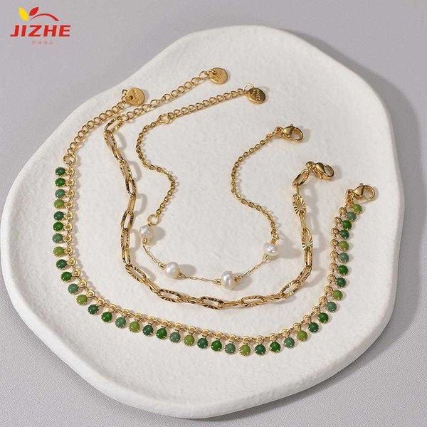 stainless steel three layer pearl bracelet ethnic style dripping oil small round slice green titanium wholesale, Golden;silver
stainless steel three layer pearl bracelet ethnic style dripping oil small round slice green titanium wholesale, Golden;silver