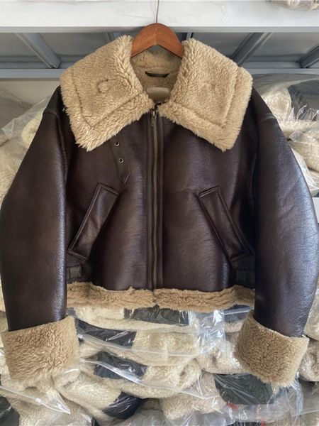 fur fitaylor new winter moto biker thick short coat women streetwear lapel zipper faux lamb leather jacket lady warm pu outwear, Black
fur fitaylor new winter moto biker thick short coat women streetwear lapel zipper faux lamb leather jacket lady warm pu outwear, Black