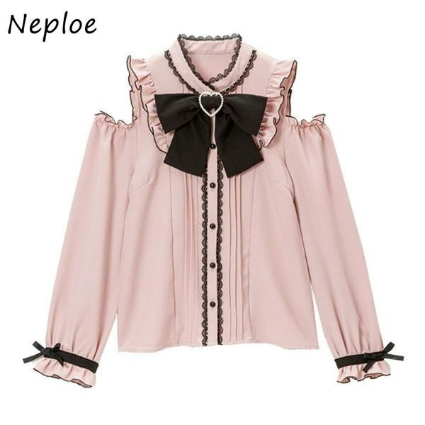 shirts neploe o neck lace patchwork bowknot offshoulder shirts vintage blusas mujer de moda 2023 long sleeve singlebreasted blouses, White
shirts neploe o neck lace patchwork bowknot offshoulder shirts vintage blusas mujer de moda 2023 long sleeve singlebreasted blouses, White