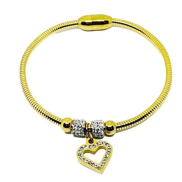 fashion simple peach heart titanium steel snake chain bracelet diamond magnetic buckle wholesale, Black
fashion simple peach heart titanium steel snake chain bracelet diamond magnetic buckle wholesale, Black