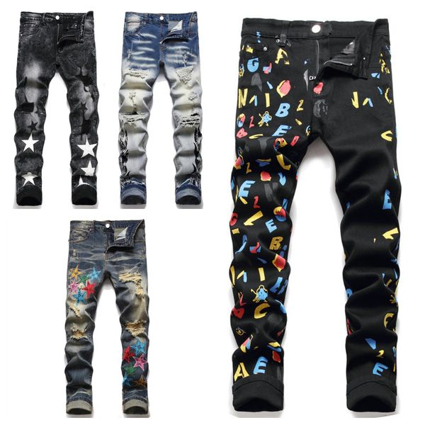 designer mens jeans hip hop pants ripped high street fashion brand pantalones vaqueros para hombre motorcycle embroidery trendy long with ho, Blue
designer mens jeans hip hop pants ripped high street fashion brand pantalones vaqueros para hombre motorcycle embroidery trendy long with ho, Blue